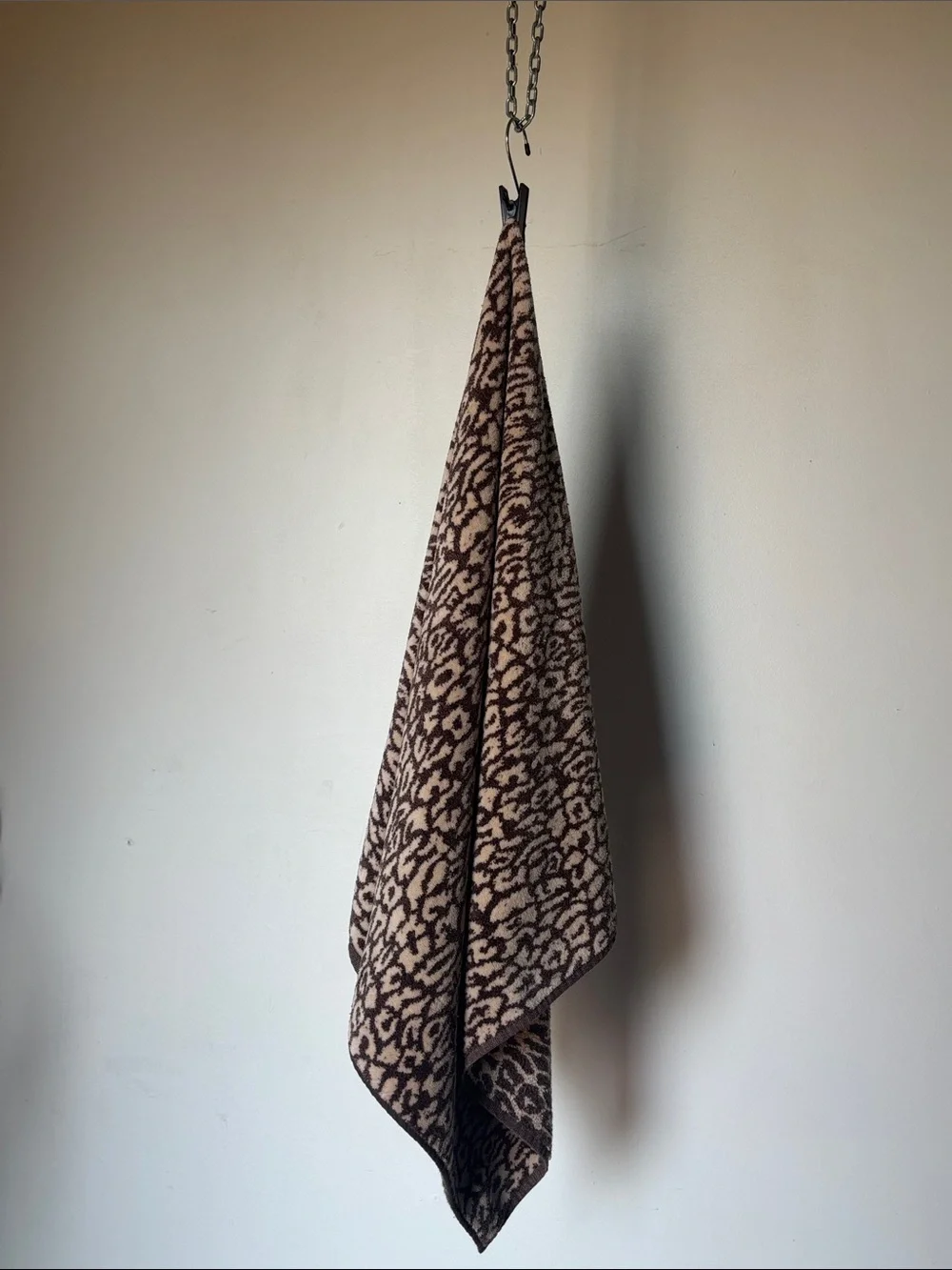 Vintage TerriSol Leopard Print Bath Towel 100% Cotton Made in Brazil